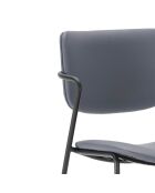Ensemble de 2 chaises Velia gris foncé - 49 x 55 x 79 cm