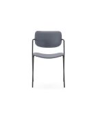 Ensemble de 2 chaises Velia gris foncé - 49 x 55 x 79 cm