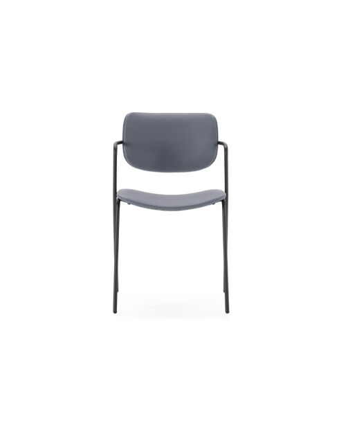 Ensemble de 2 chaises Velia gris foncé - 49 x 55 x 79 cm