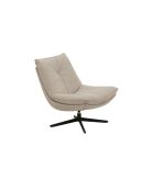 Fauteuil pivotant Viareggio avec structure en métal beige - 75 x 90 x 87 cm