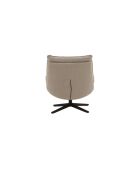 Fauteuil pivotant Viareggio avec structure en métal beige - 75 x 90 x 87 cm