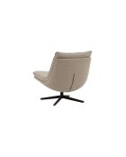 Fauteuil pivotant Viareggio avec structure en métal beige - 75 x 90 x 87 cm
