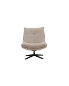 Fauteuil pivotant Viareggio avec structure en métal beige - 75 x 90 x 87 cm