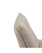 Fauteuil pivotant Viareggio avec structure en métal beige - 75 x 90 x 87 cm