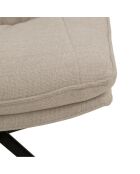 Fauteuil pivotant Viareggio avec structure en métal beige - 75 x 90 x 87 cm