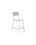 Ensemble de 2 tabourets de bar et de cuisine en bois Trani blanc/ - 51,5 x 51 x 97 cm