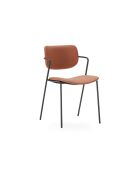 Ensemble de 2 chaises Velia brique - 49 x 55 x 79 cm