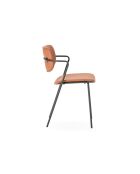 Ensemble de 2 chaises Velia brique - 49 x 55 x 79 cm