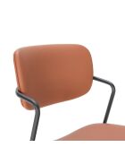 Ensemble de 2 chaises Velia brique - 49 x 55 x 79 cm