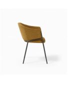 Ensemble de 2 chaises de salle à manger avec structure en métal Benevento ocre/anthracite - 60 x 53 x 78 cm