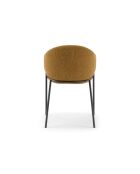 Ensemble de 2 chaises de salle à manger avec structure en métal Benevento ocre/anthracite - 60 x 53 x 78 cm