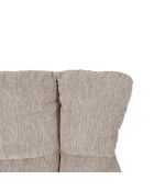 Fauteuil Belmonte en tissu avec piètement pivotant en métal crème - 73 x 81 x 89 cm