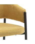 Ensemble de 2 chaises de salle à manger en tissu Recanati jaune/anthracite - 54 x 59,5 x 78,5 cm