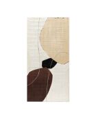 Peinture abstraite de Tellaro Due beige, sable/noir - 70 x 3,5 x 140 cm