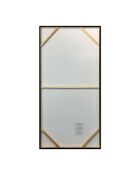 Peinture abstraite de Tellaro Due beige, sable/noir - 70 x 3,5 x 140 cm