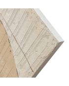 Peinture abstraite de Tellaro Due beige, sable/noir - 70 x 3,5 x 140 cm