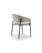 Ensemble de 2 chaises de salle à manger en tissu Recanati gris /anthracite - 54 x 59,5 x 78,5 cm