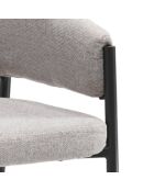 Ensemble de 2 chaises de salle à manger en tissu Recanati gris /anthracite - 54 x 59,5 x 78,5 cm
