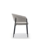 Ensemble de 2 chaises de salle à manger en tissu Recanati gris /anthracite - 54 x 59,5 x 78,5 cm