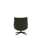 Fauteuil pivotant Viareggio avec structure en métal vert foncé - 75 x 90 x 87 cm