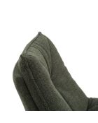Fauteuil pivotant Viareggio avec structure en métal vert foncé - 75 x 90 x 87 cm