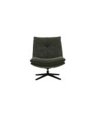 Fauteuil pivotant Viareggio avec structure en métal vert foncé - 75 x 90 x 87 cm