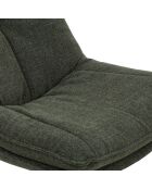 Fauteuil pivotant Viareggio avec structure en métal vert foncé - 75 x 90 x 87 cm