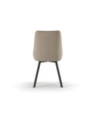 Ensemble de 4 chaises de salle à manger avec structure en métal Altamura beige/anthracite - 60 x 48 x 87 cm