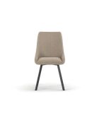 Ensemble de 4 chaises de salle à manger avec structure en métal Altamura beige/anthracite - 60 x 48 x 87 cm