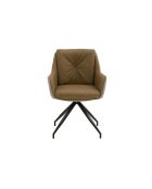 Ensemble de 2 chaises Lignano avec structure en métal beige - 65 x 64 x 83 cm