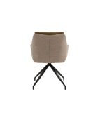 Ensemble de 2 chaises Lignano avec structure en métal beige - 65 x 64 x 83 cm