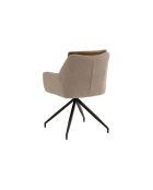 Ensemble de 2 chaises Lignano avec structure en métal beige - 65 x 64 x 83 cm