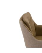 Ensemble de 2 chaises Lignano avec structure en métal beige - 65 x 64 x 83 cm