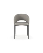 Ensemble de 2 chaises de salle à manger revêtues de tissu Lucca gris /anthracite - 55,5 x 52 x 78,5 cm