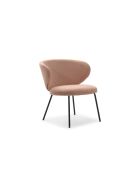 Fauteuil Staletti en tissu avec pieds en métal rose - 80 x 70 x 79 cm