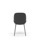 Ensemble de 4 chaises de salle à manger avec structure métallique Asolo noir - 55 x 46 x 79 cm