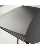 Ensemble de 4 chaises de salle à manger avec structure métallique Asolo noir - 55 x 46 x 79 cm