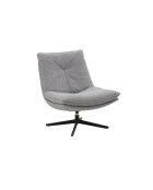 Fauteuil pivotant Viareggio avec structure en métal gris - 75 x 90 x 87 cm