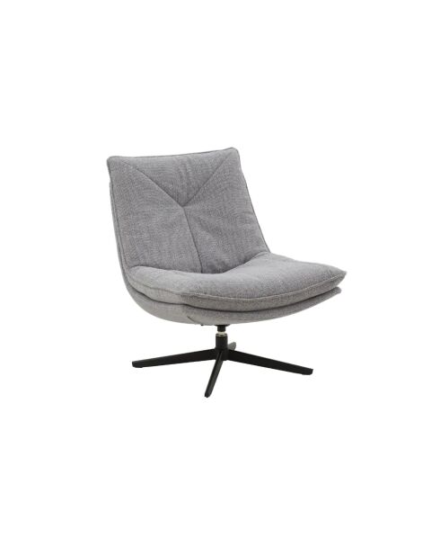 Fauteuil pivotant Viareggio avec structure en métal gris - 75 x 90 x 87 cm