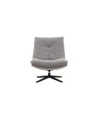 Fauteuil pivotant Viareggio avec structure en métal gris - 75 x 90 x 87 cm