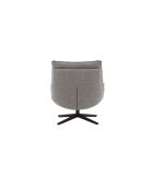 Fauteuil pivotant Viareggio avec structure en métal gris - 75 x 90 x 87 cm