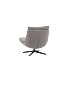 Fauteuil pivotant Viareggio avec structure en métal gris - 75 x 90 x 87 cm