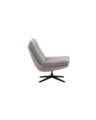 Fauteuil pivotant Viareggio avec structure en métal gris - 75 x 90 x 87 cm