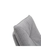 Fauteuil pivotant Viareggio avec structure en métal gris - 75 x 90 x 87 cm