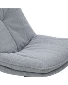 Fauteuil pivotant Viareggio avec structure en métal gris - 75 x 90 x 87 cm