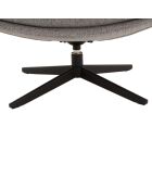 Fauteuil pivotant Viareggio avec structure en métal gris - 75 x 90 x 87 cm