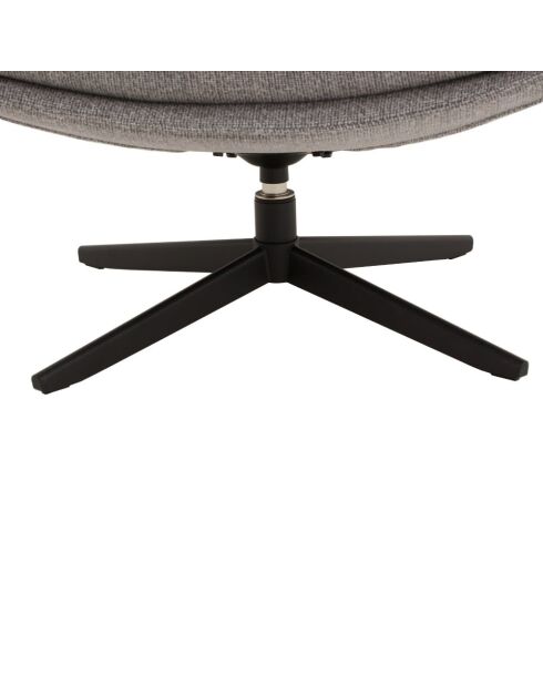 Fauteuil pivotant Viareggio avec structure en métal gris - 75 x 90 x 87 cm