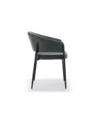 Ensemble de 2 chaises de salle à manger en tissu Recanati gris foncé/anthracite - 54 x 59,5 x 78,5 cm