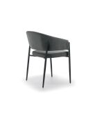 Ensemble de 2 chaises de salle à manger en tissu Recanati gris foncé/anthracite - 54 x 59,5 x 78,5 cm