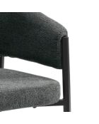 Ensemble de 2 chaises de salle à manger en tissu Recanati gris foncé/anthracite - 54 x 59,5 x 78,5 cm